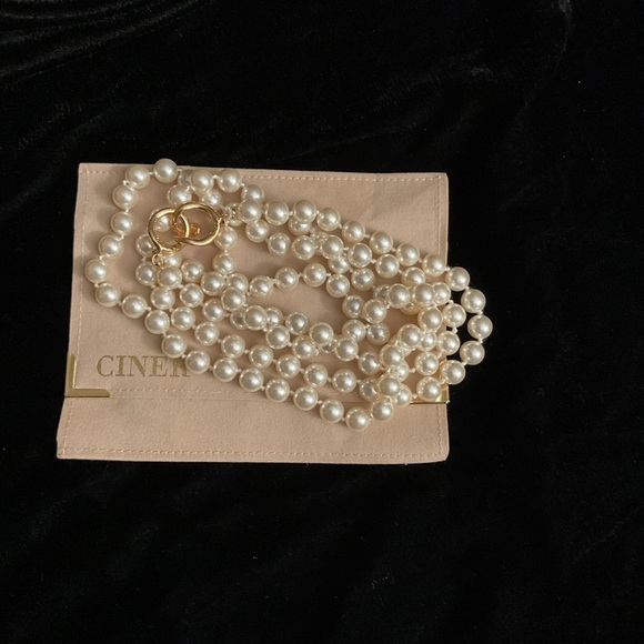Ciner Vintage Double Faux Strands Pearl Necklace. - Picture 3 of 5
